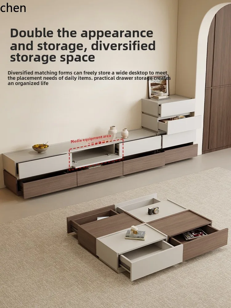 Coffee & Tea Maker Machine - W5.19 solid wood floor-to-ceiling TV cabinet,