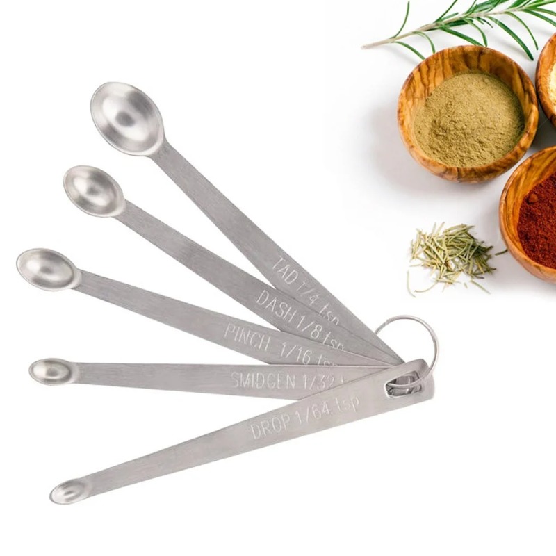 Coffee Tea Mix - 5pcs/Set Small Measuring Spoon Stainless Steel