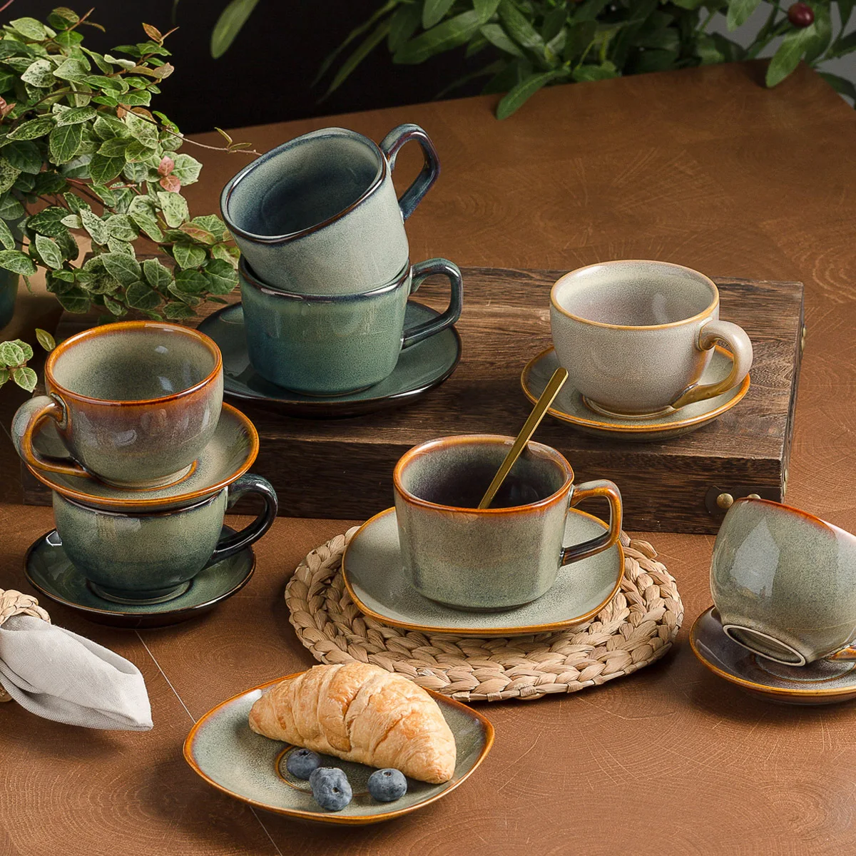 1PC 300ml Retro Ceramic Coffee - Coffee Tea Garden ulasan dan harga