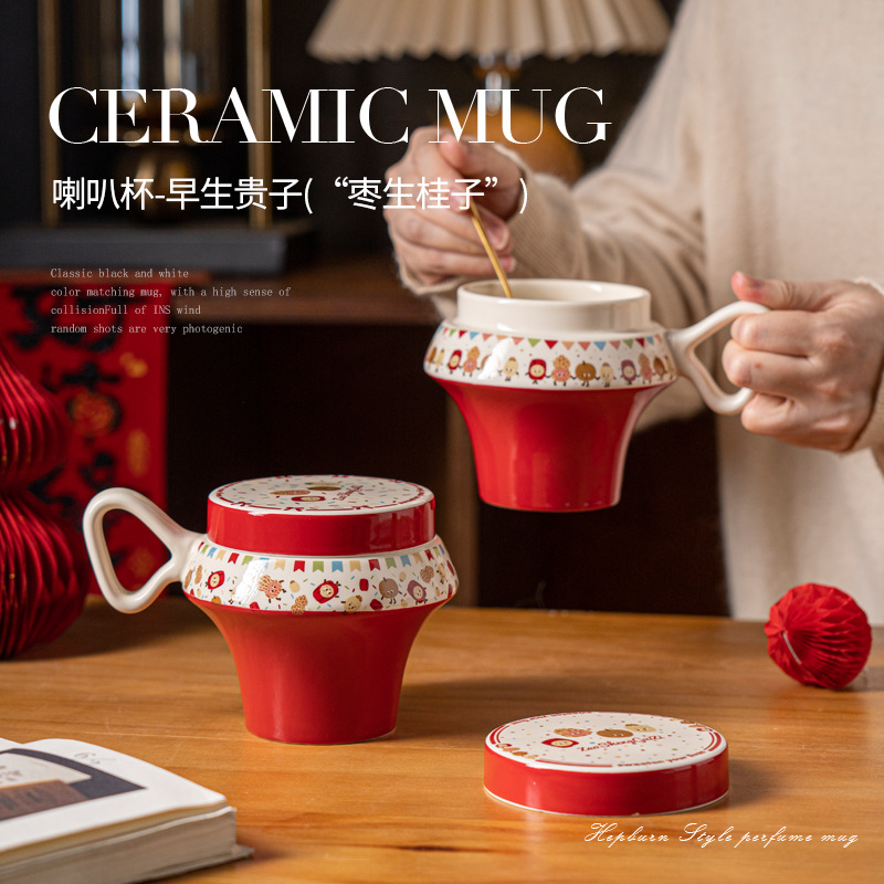 Creative Ceramic Coffee Cup wi - Coffee Tea Or ulasan dan harga