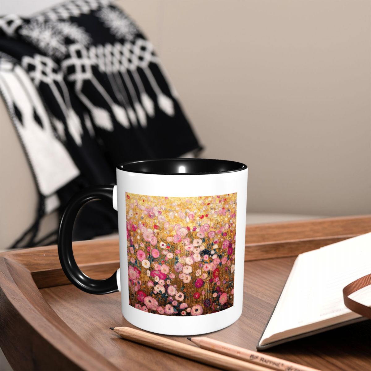 Gustav Klimt Pink Flower Garde - Coffee Tea Garden ulasan dan harga