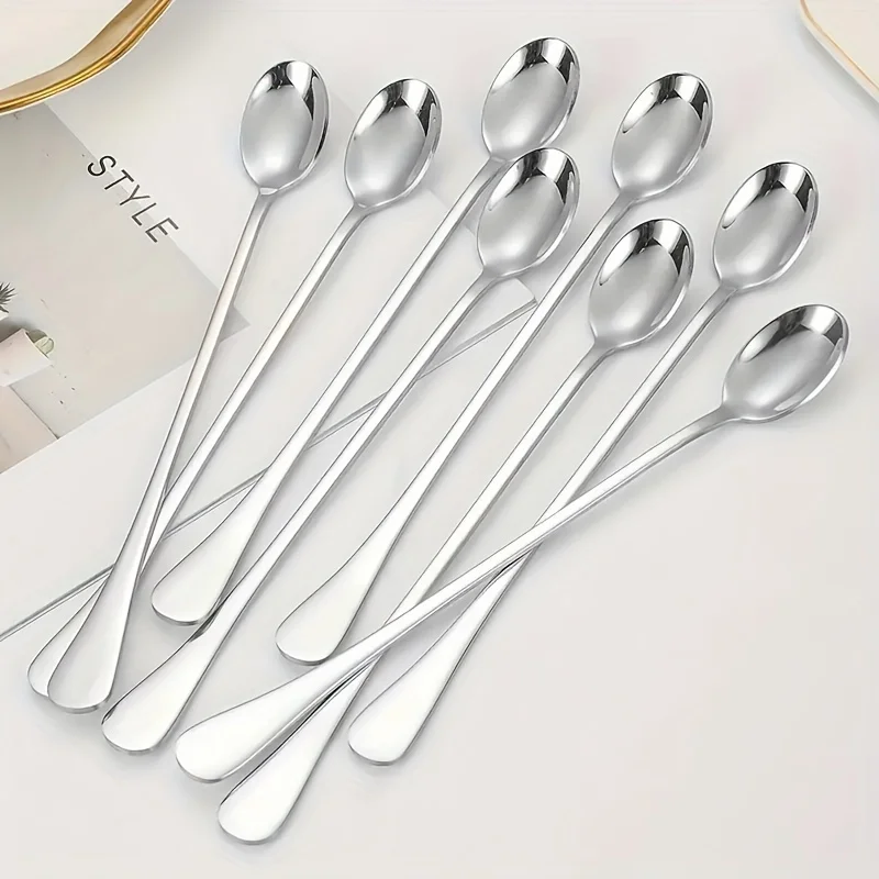 Stainless Steel 1/10pcs Long H - Coffee Tea Mix ulasan dan harga
