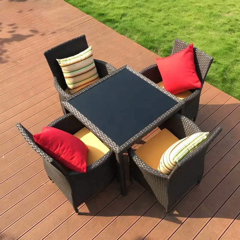 Outdoor Rattan Table and Chair - Coffee Tea Garden ulasan dan harga