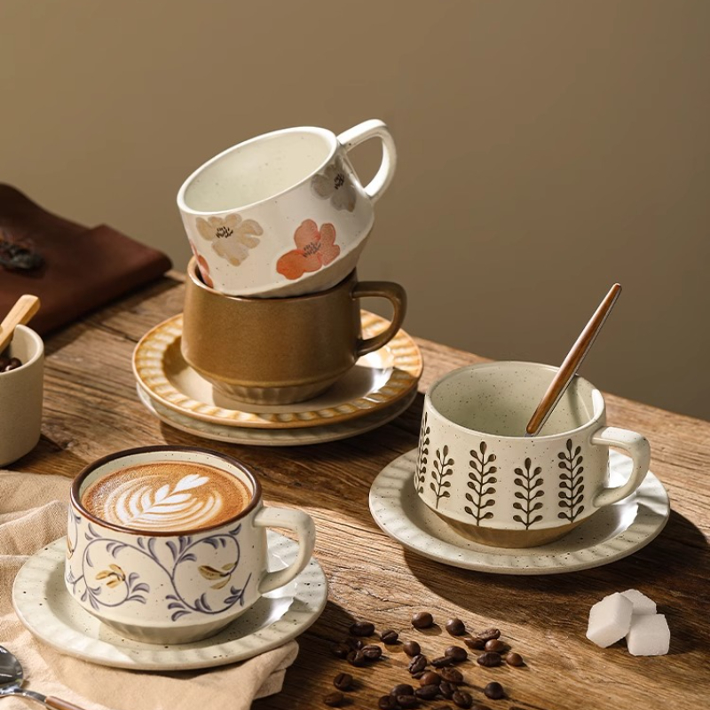 Retro Ceramic Cup Coarse Potte - Coffee Tea Mix ulasan dan harga