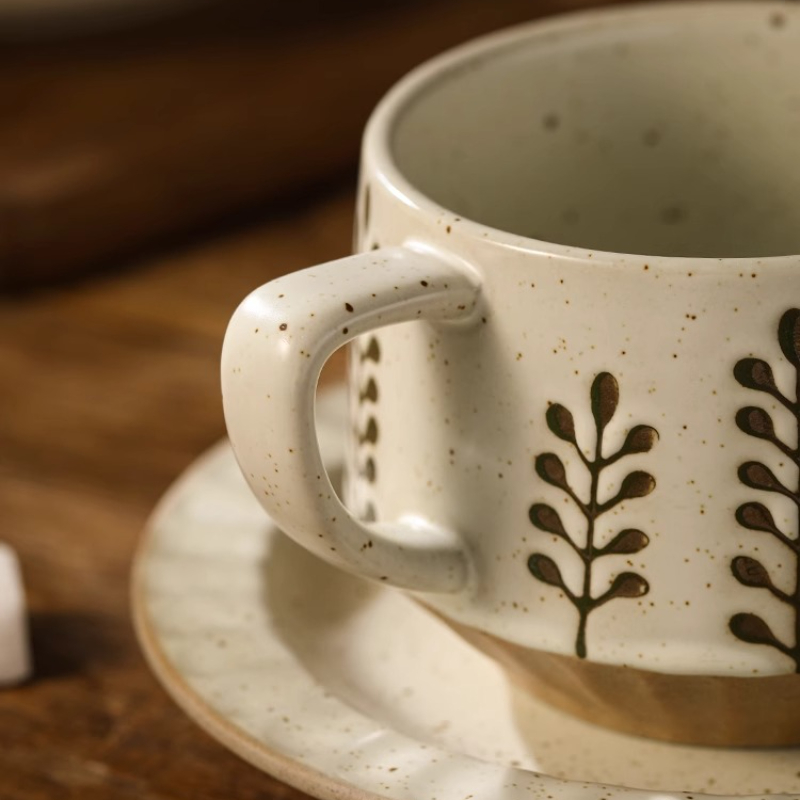 Retro Ceramic Cup Coarse Potte - Coffee Tea Mix ulasan dan harga