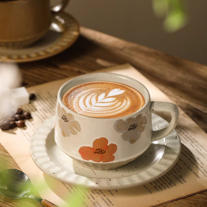 Retro Ceramic Cup Coarse Potte - Coffee Tea Mix ulasan dan harga