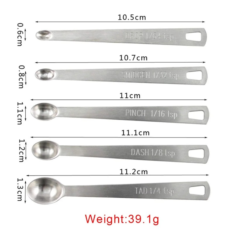 5pcs/Set Small Measuring Spoon - Coffee Tea Mix ulasan dan harga