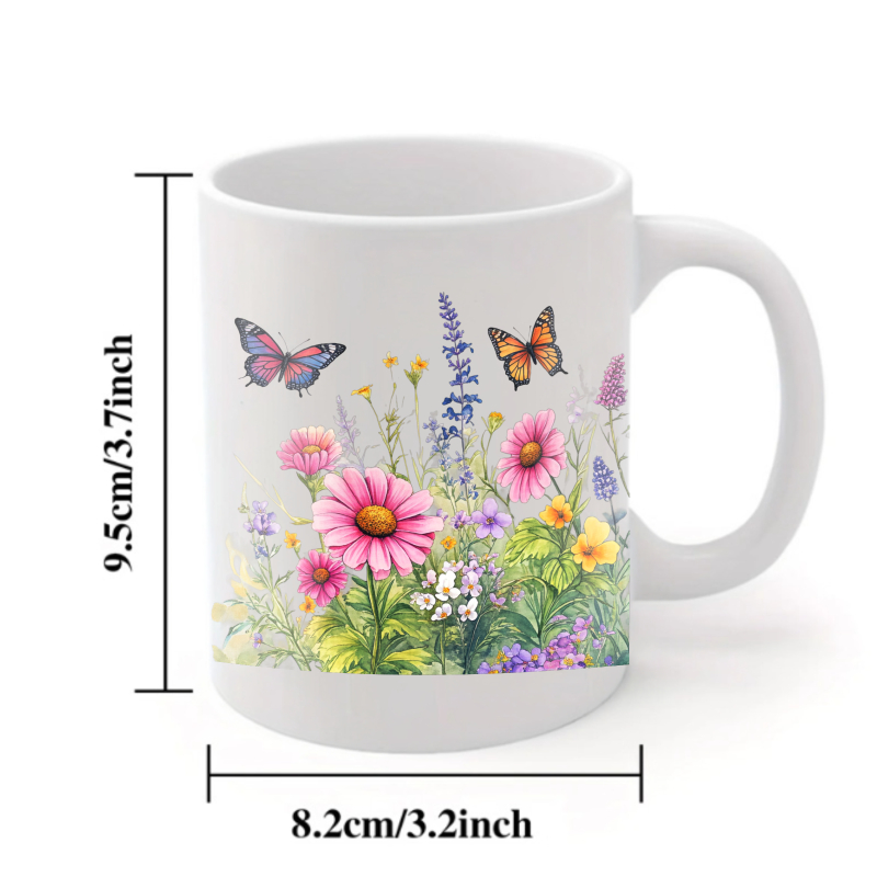 Ceramic cup white flower garde - Coffee Tea Garden ulasan dan harga