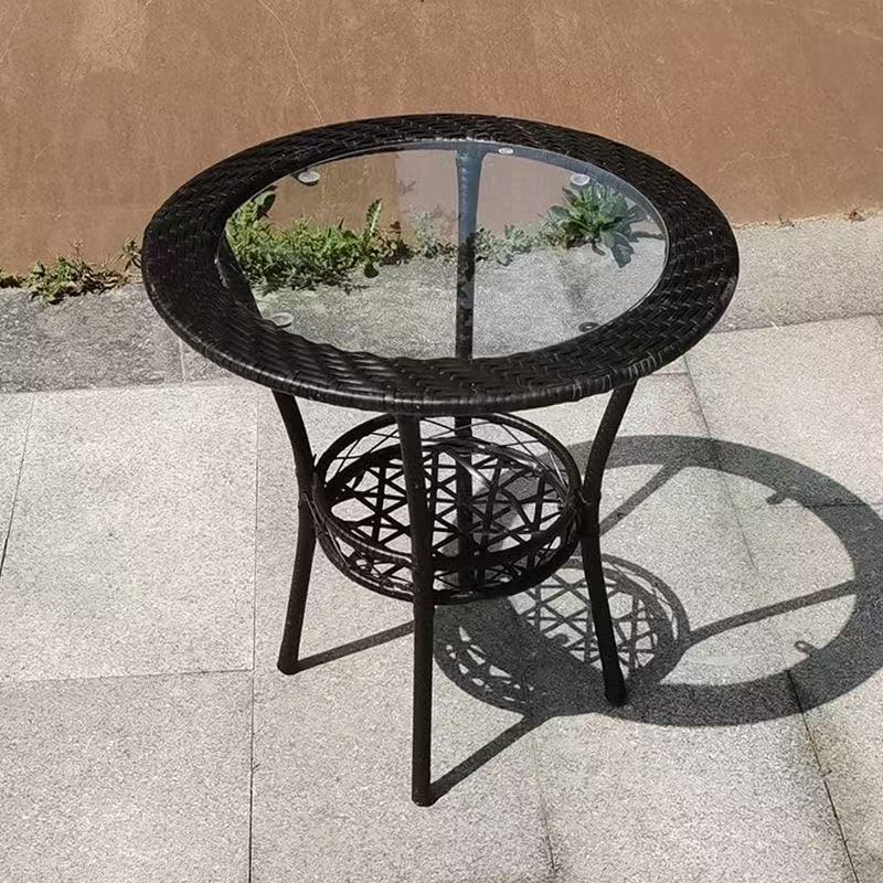 PE Rattan Coffee Table 2-Tier  - Coffee Tea Garden ulasan dan harga