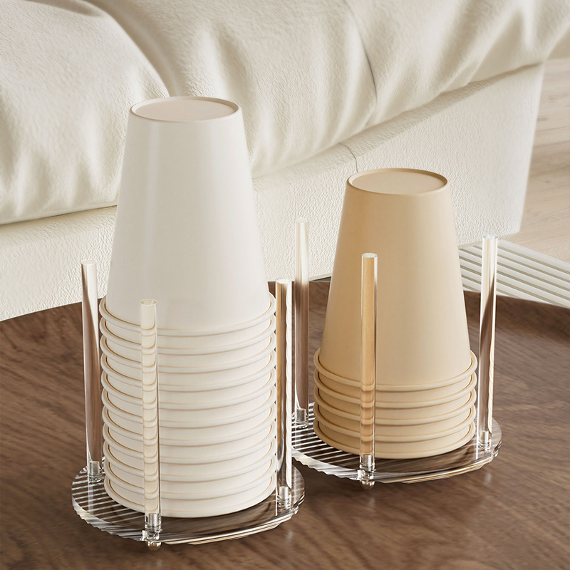 Acrylic Transparent Paper Cup  - Dispenser Coffee And Tea ulasan dan harga