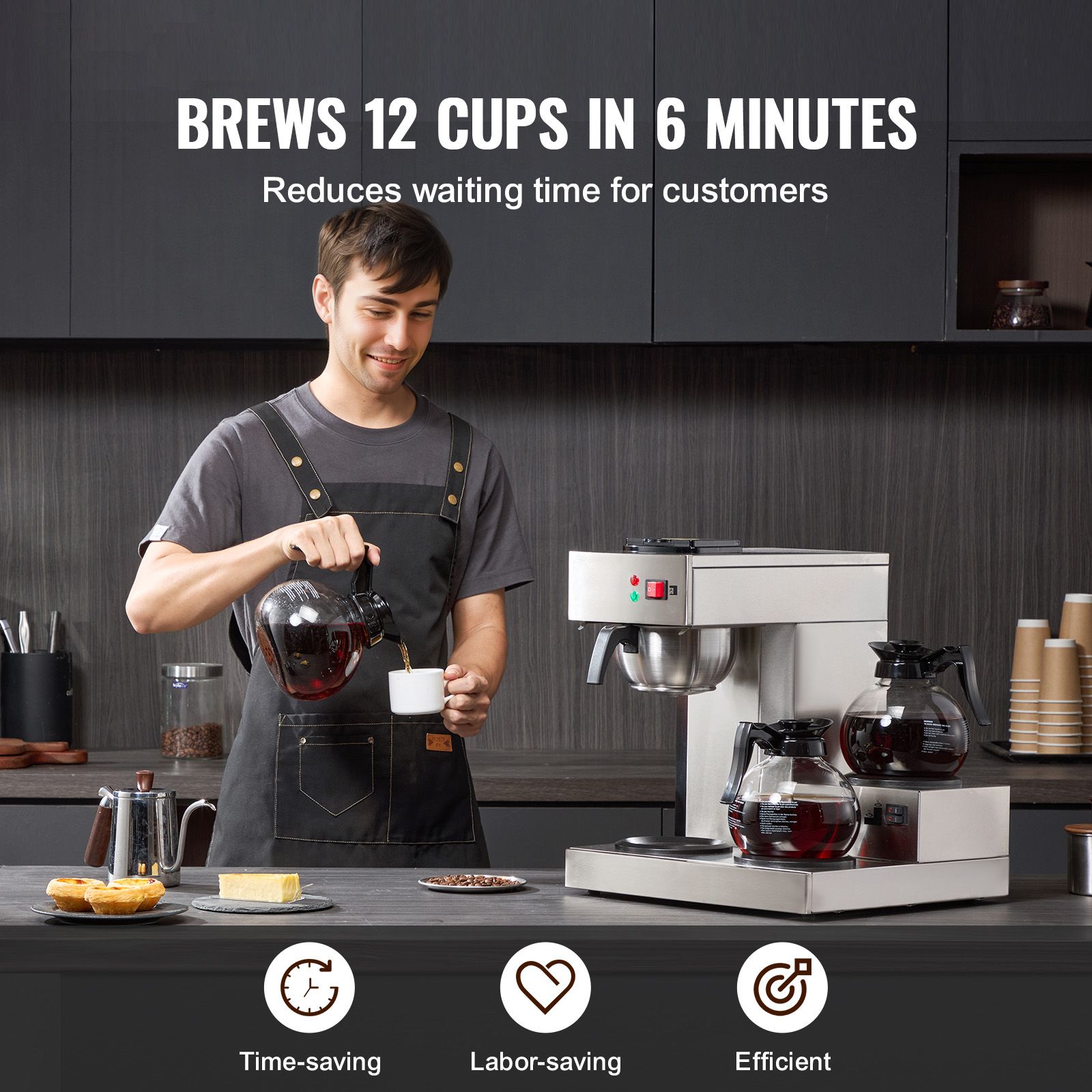 12 Cups Commercial Drip Coffee - Coffee & Tea Maker Machine ulasan dan harga
