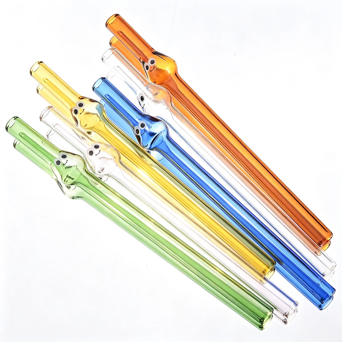 4pcs Wide 12mm Glass Straw Set - Coffee Tea Mix ulasan dan harga