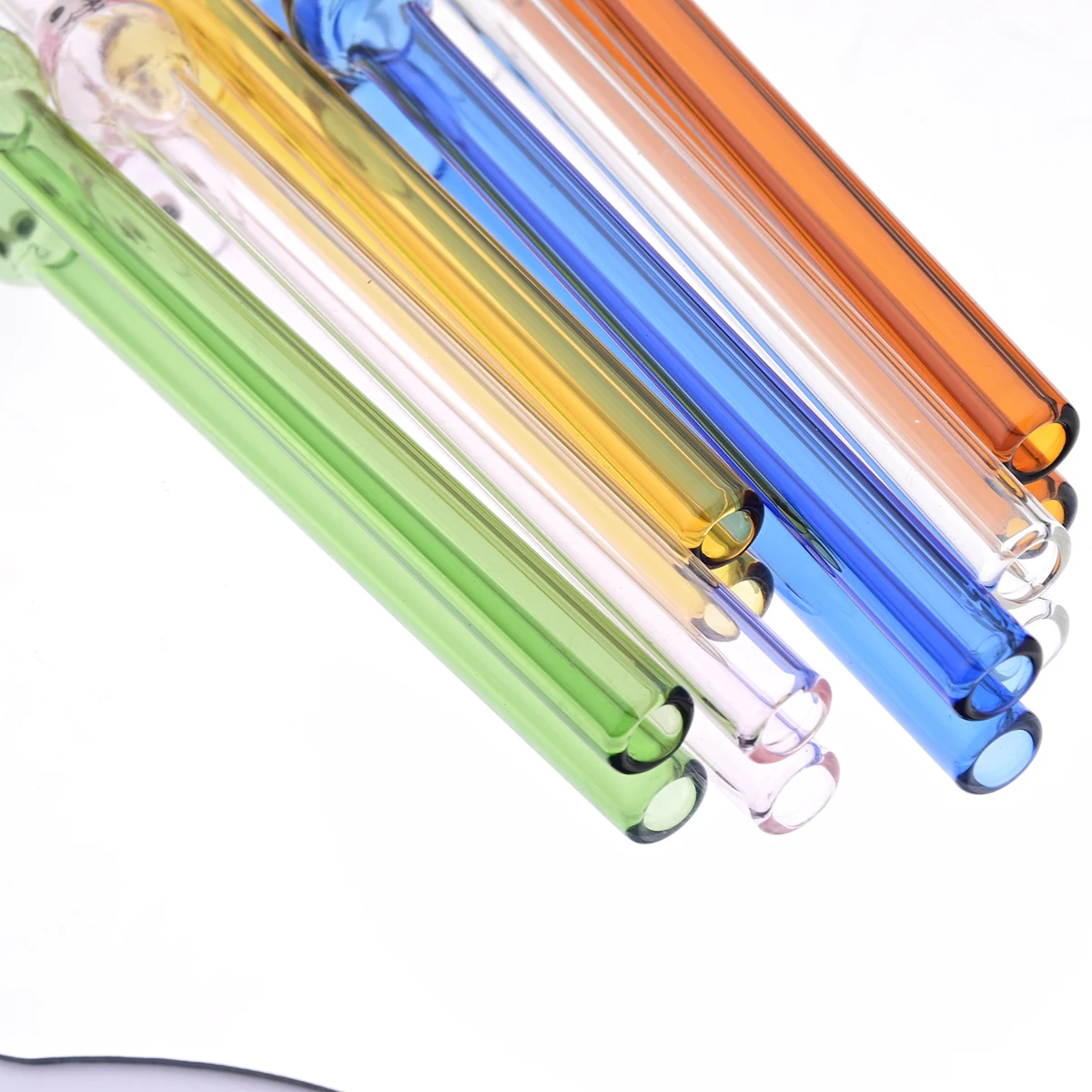 4pcs Wide 12mm Glass Straw Set - Coffee Tea Mix ulasan dan harga