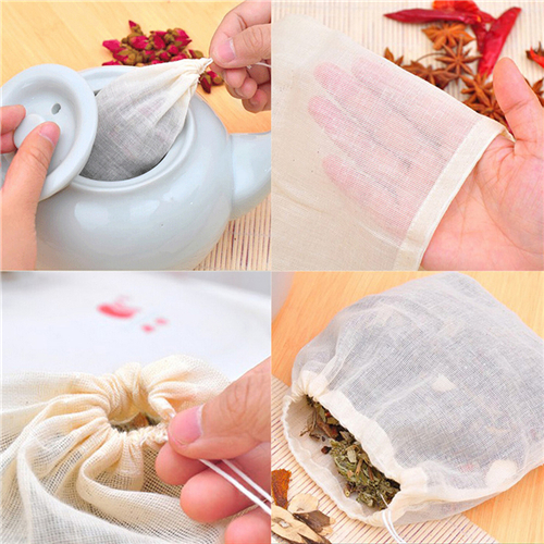 1pc/10Pcs Cotton Tea Bags Musl - Coffee Tea Garden ulasan dan harga
