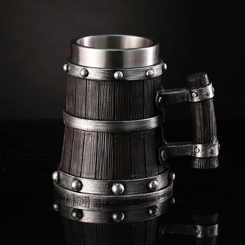 Wood Grain Beer Glass Resin St - Coffee Tea Mix ulasan dan harga
