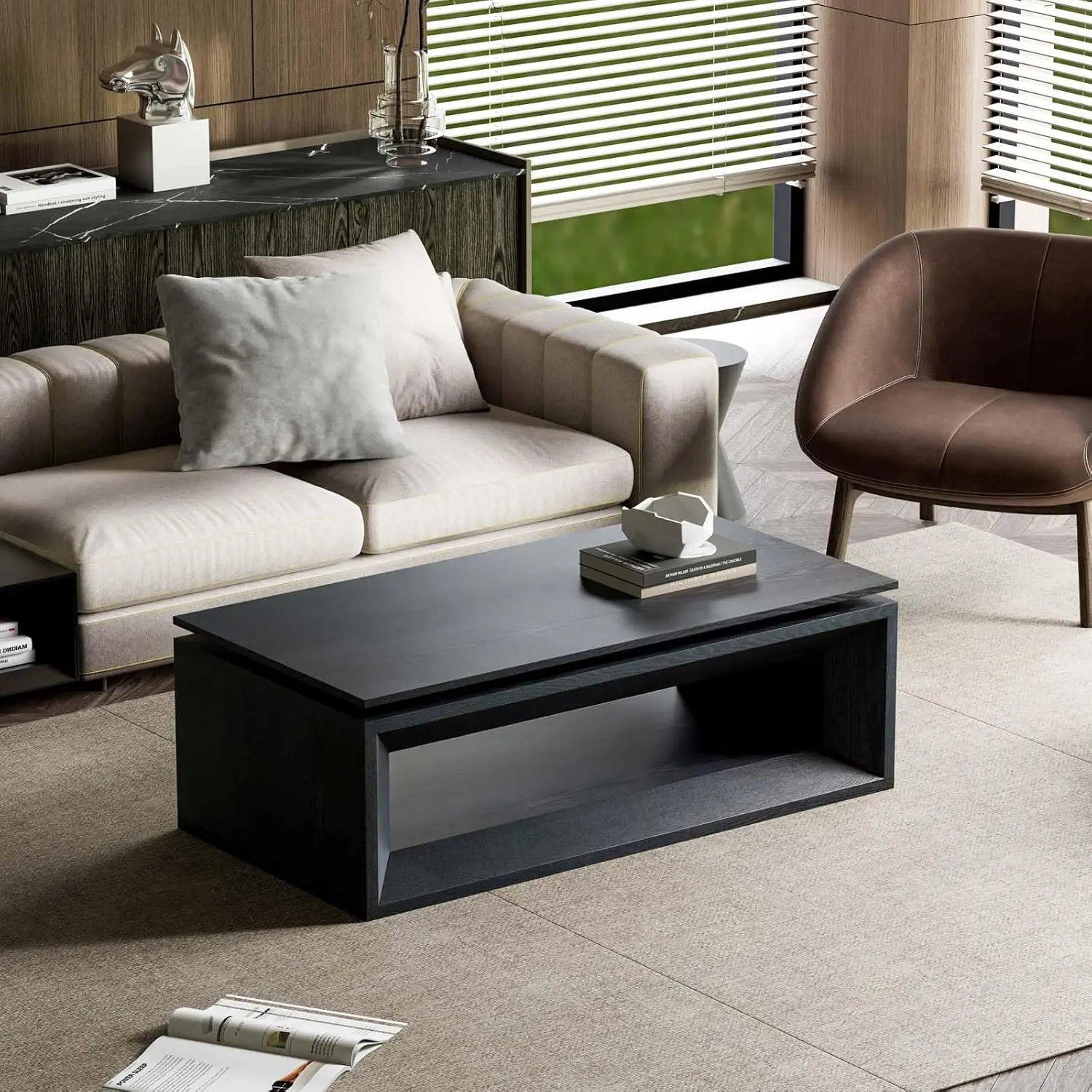 43.3'' Rectangle Lift Top Coff - Coffee Tea Or ulasan dan harga