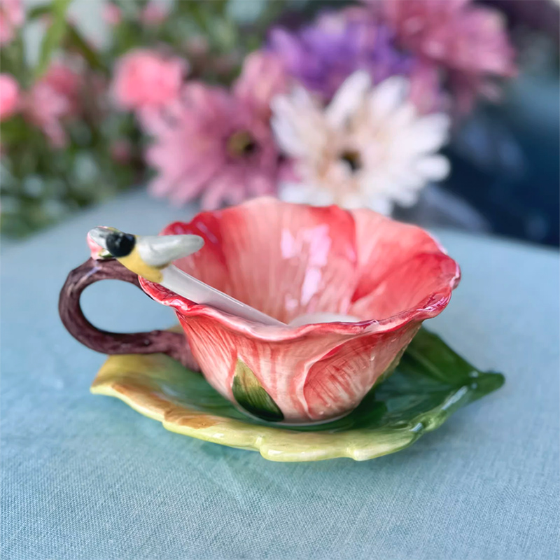 Ceramic Flower Coffee Cup with - Coffee Tea Or ulasan dan harga